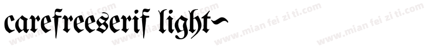 carefreeserif light字体转换